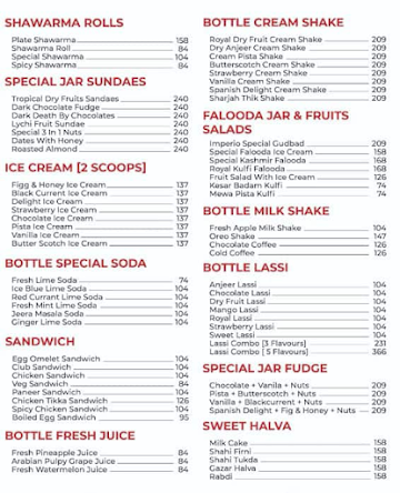 Imperio Juice & Cafe menu 