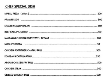 Golden Fork - Maurya Rajadhani menu 