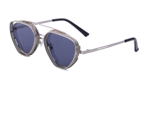 Nieuwe holle heren zonnebril in retro Steampunk stijl, Europa en Amerika. UV-bescherming en een unieke uitstraling voor een stoere look.