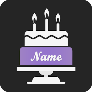 Name On Birthday Cake  Icon