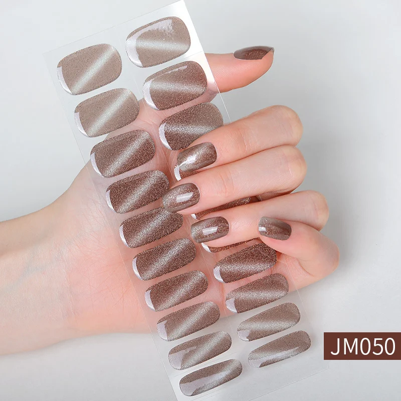 Autocollants pour ongles en gel semi-cuits, imperméables. Application facile, sans lampe. Obtenez une manucure longue durée et des ongles parfaits.