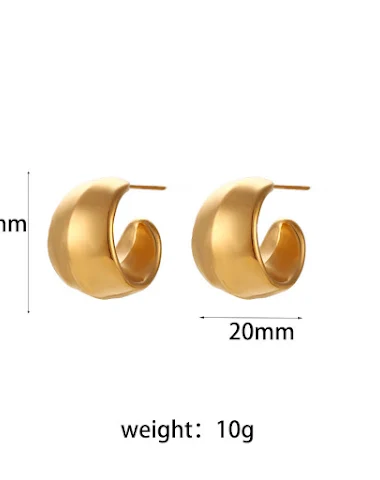 Modele, holle oorbellen van 18K ver - 2