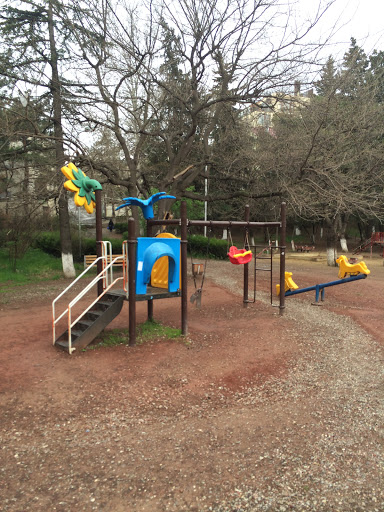 Playground In Red Park