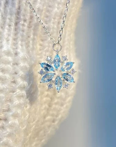 Fashion jewelry rhinestone sky blue - 2