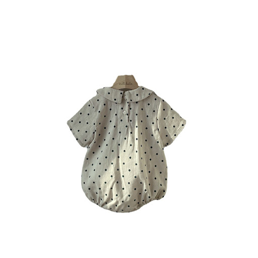 Title 3, Baby Fashion Double Button Lapel Print Jumpsuit...