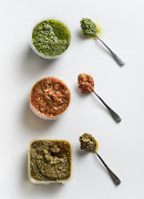 From top: different types of pesto from Woolworths, Pick n Pay and Checkers.