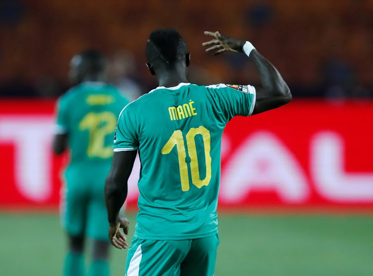 Senegal's Sadio Mane celebrates scoring a goal during the Africa Cup of Nations round of 16 match against Uganda at Cairo International Stadium, Cairo, Egypt, on July 5 2019.