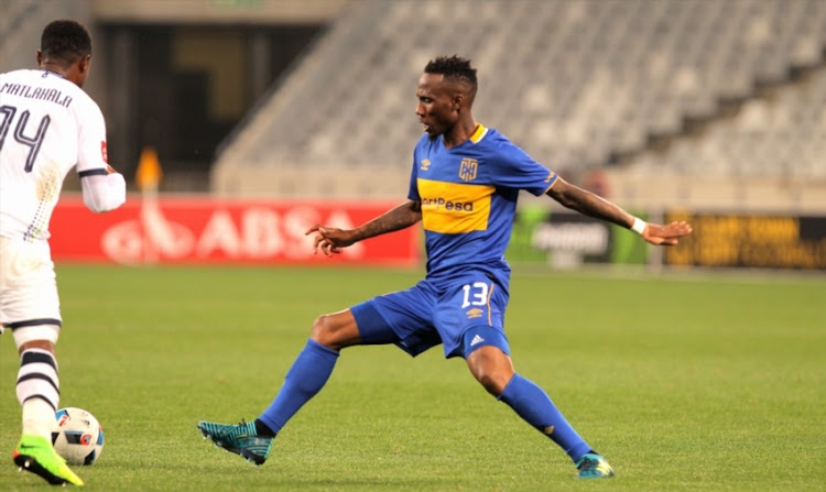 Teko Modise of Cape Town City during the Absa Premiership match between Cape Town City FC and Platinum Stars at Cape Town Stadium on August 23, 2017 in Cape Town.