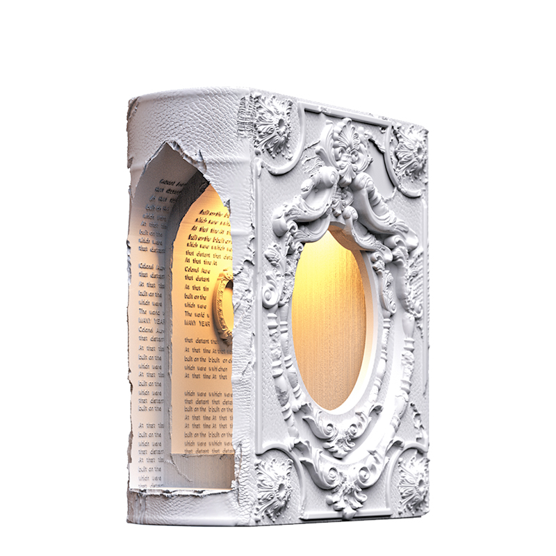 Magic Book Gypsum Table Lamp for Bedroom Bedside Ornament, creates a cozy atmosphere and serves as an elegant decorative