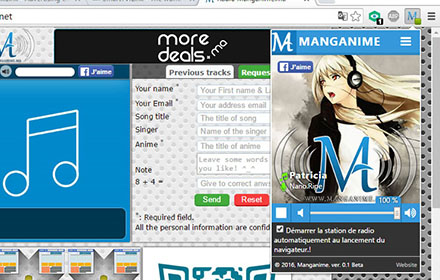 MANGANIME Radio chrome extension