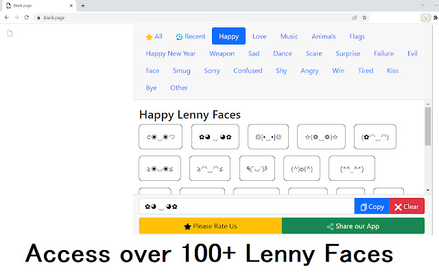 Lenny Faces chrome extension