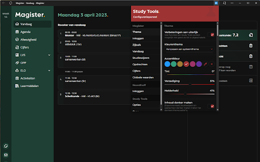 Study Tools voor Magister