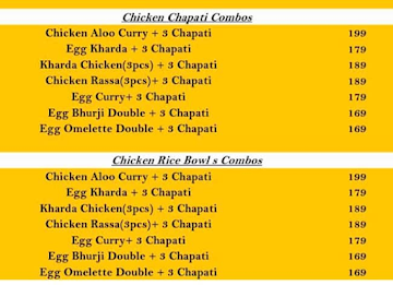 Maharaja Combos menu 