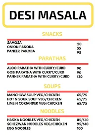 Desi Masala menu 1