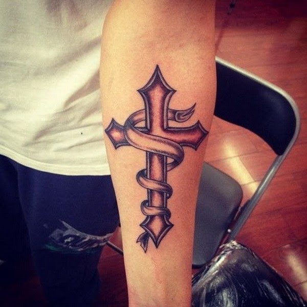 forearm cruces cruz brazo religious tatto crosses kreuz tatuaje ribboned tattooimages biz espectaculares tattoosboygirl dove wings brazos metru directorytattoo crucifijo