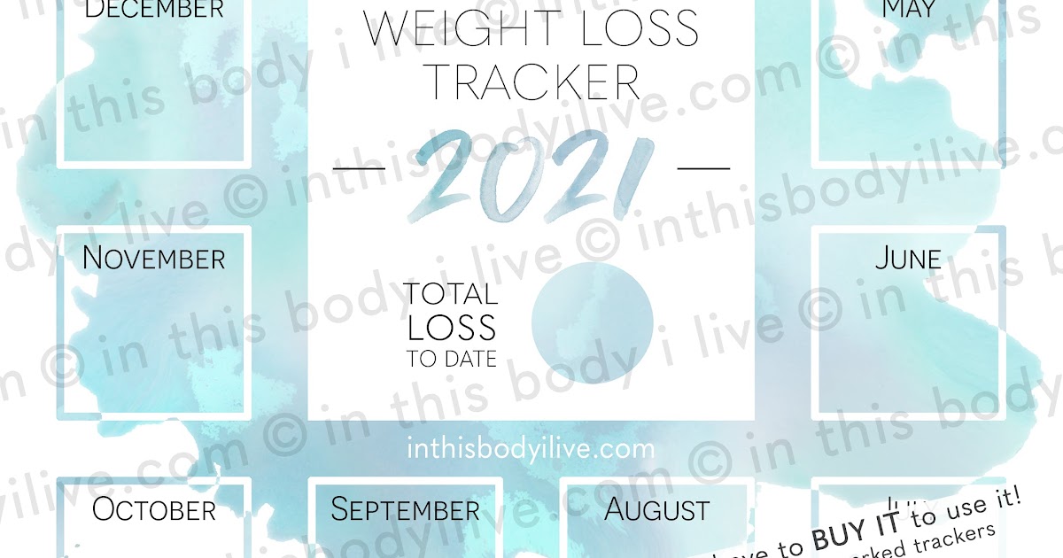 2021 Weight Loss Calendar Weight Loss Calendar Printable Calendar