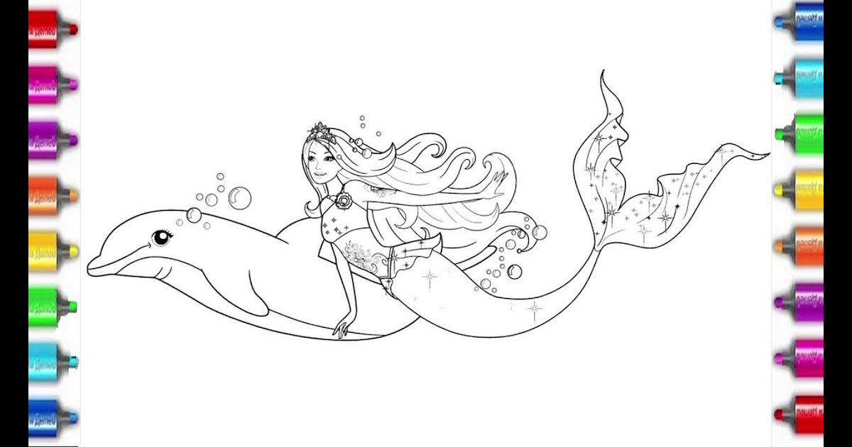 Barbie Dolphin Magic Coloring Pages : It's ready to make waves with