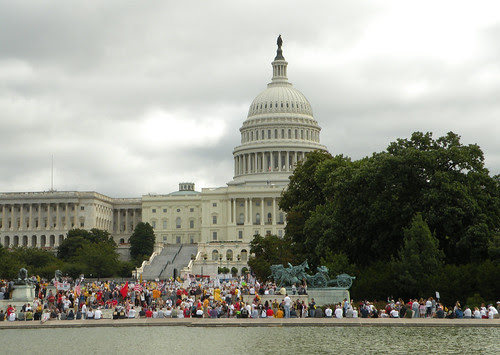 We looked at the crowded Capitol grounds