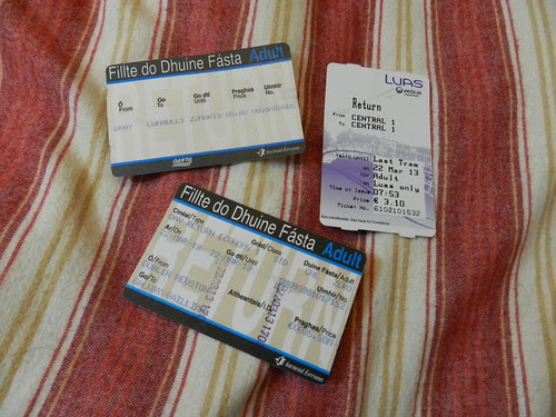Galway day-trip tickets from the day before (DART, Luas, train)