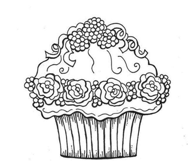 Fancy Cupcake Coloring Pages - Search Public