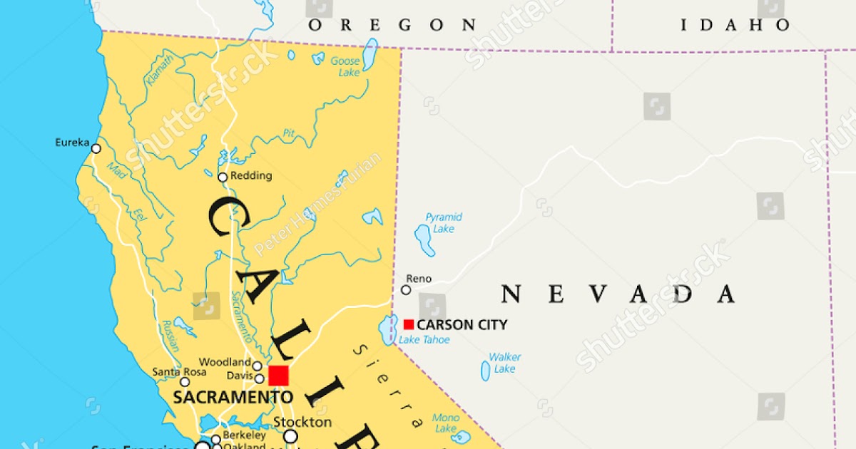 Ciudades Mapa De California Estados Unidos / Anexo Condados De