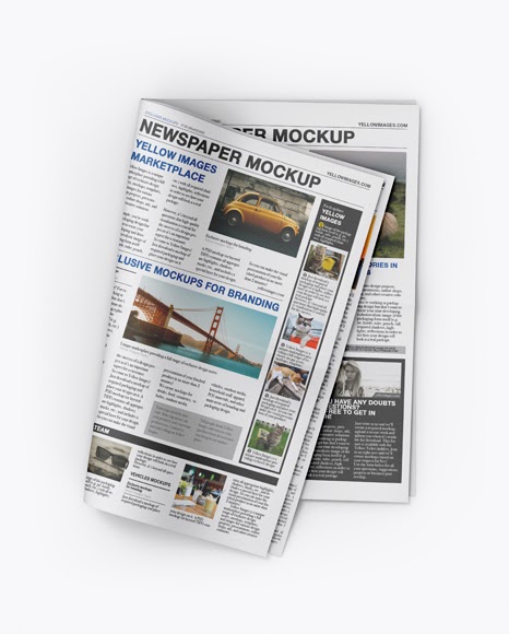 Download Newspaper Mockup - Top View PSD Template