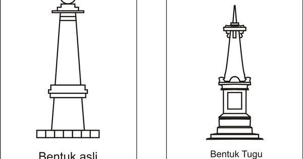 Sketsa Mewarnai Monas Monas Coloring Pages Monas Jakarta Coloring