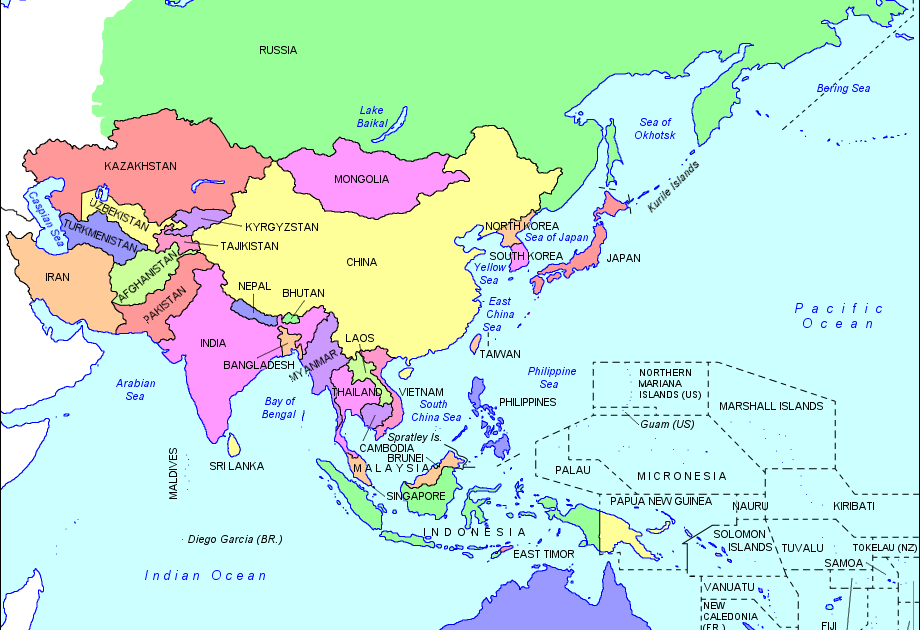 Asia Pacific Map ~ Online Map