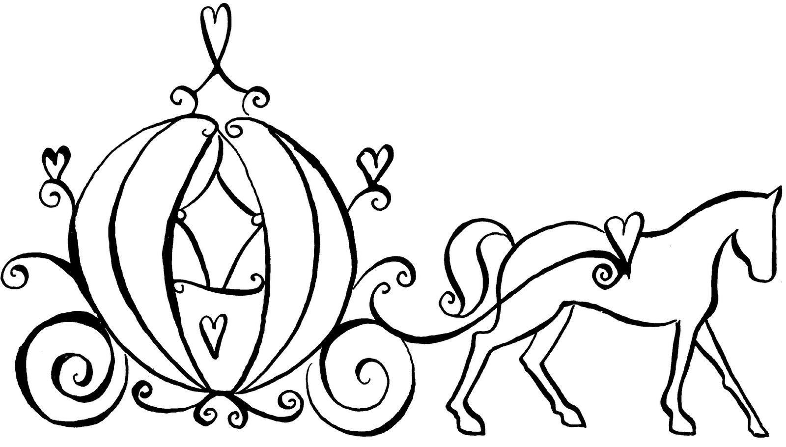 Horse And Carriage Coloring Pages Free - coloringpages2019