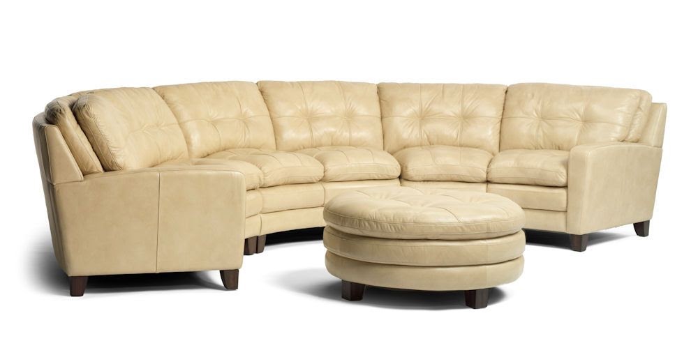 used flexsteel leather sofa