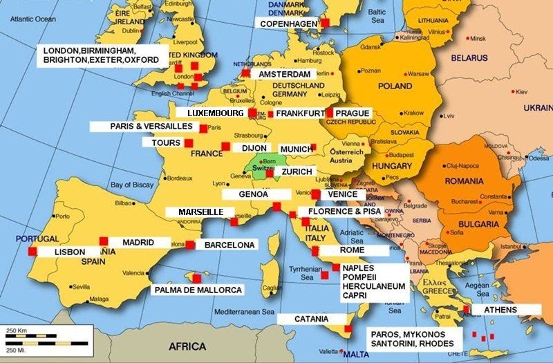 European plan. European Travel Planner. European Map. Volumable detailed Map of Europe for Tourism. Eu Map.