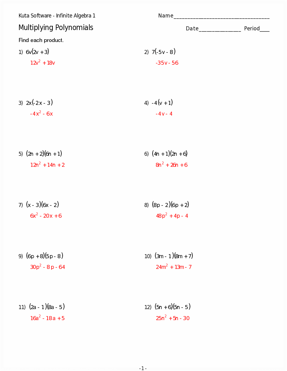 Factoring Polynomials Worksheets With Answers - Worksheet Template Pertaining To Polynomials Worksheet With Answers