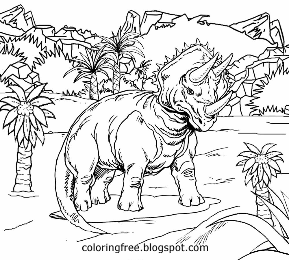 Download 67+ Triceratops And Tyrannosaurus From Dinosaurs Coloring