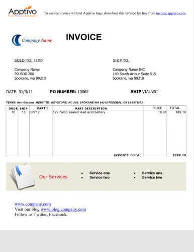 Contoh Invoice Advertising - Contoh 317