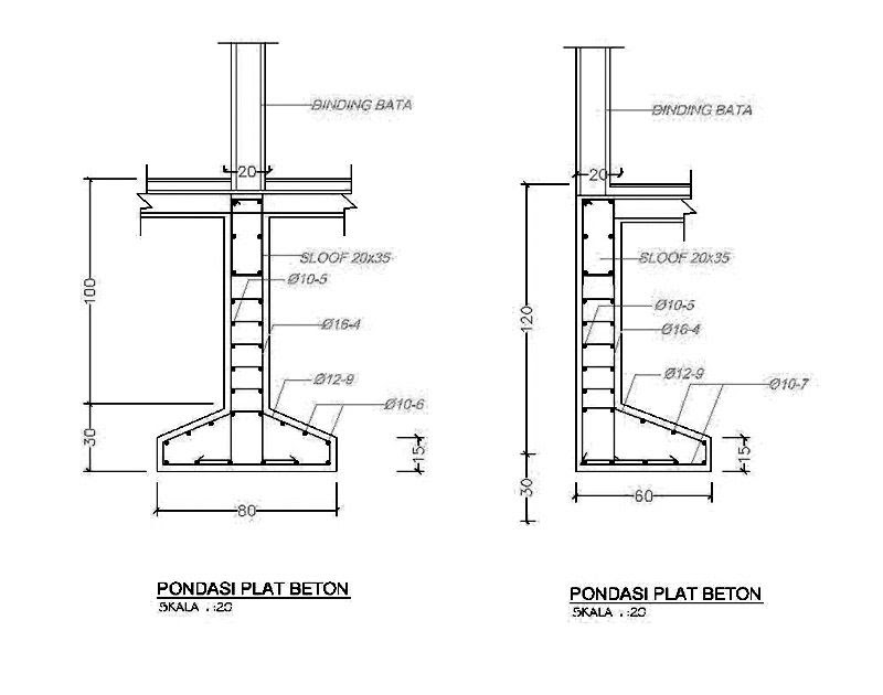 Detail Pondasi Tiang Pancang