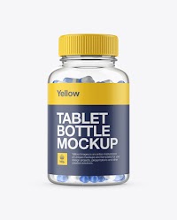 Download Psd Mockup Bottle Capsule Capsules Clear Bottle Creatine Dietary Supplement Fitness Nutrition Glass Healthcare Label