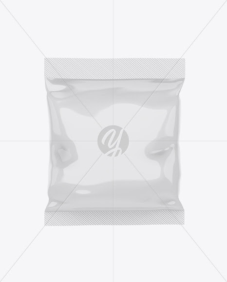 Download Download Glossy Snack Bag Mockup - Front View PSD