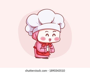 Chef Muslimah Bakery Cartoon : 64 Hijab Cooking ...