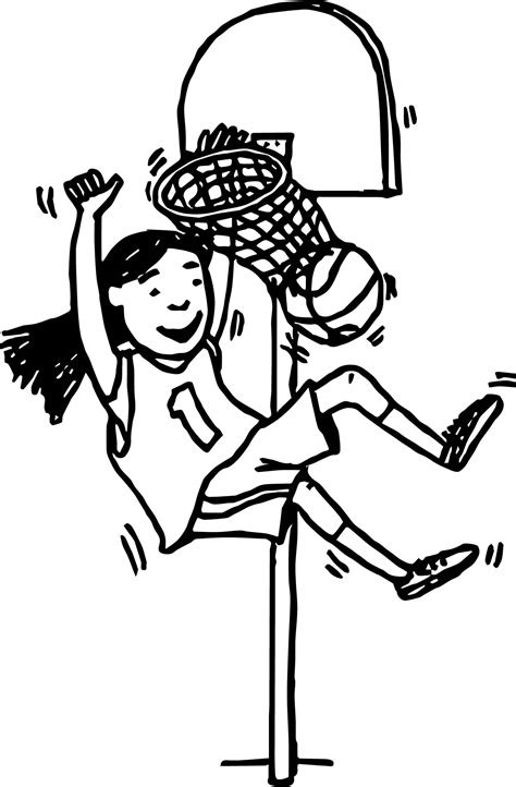 Coloring Pages Of Girl Basketball Players - Learn to Color