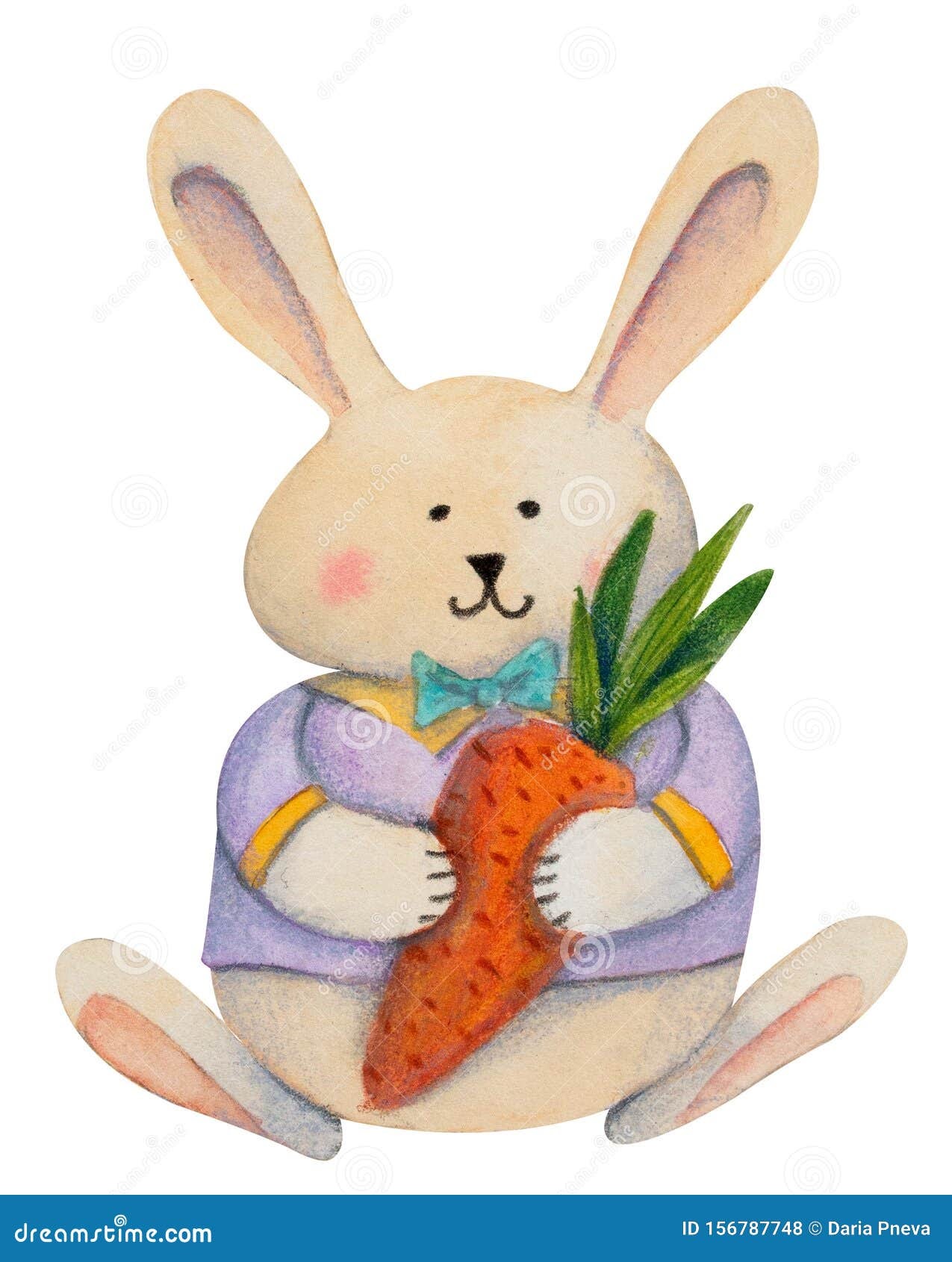 Easter Bunny With A Carrot Svg File