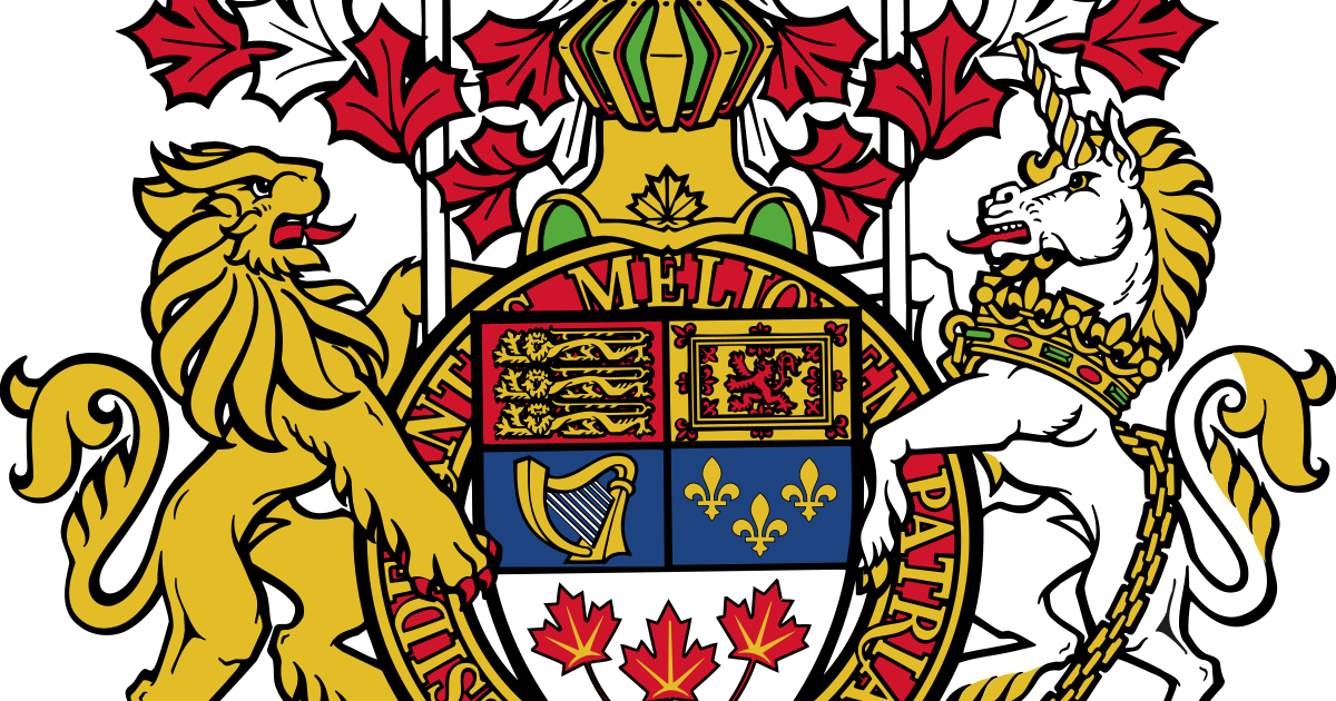 Канадский герб. Герб Канады. Государственный герб Канады. The Royal Coat of Arms of Canada.