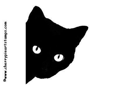 BLACK CAT rubber stamp silhouette cat face- CLiNG STAMP by Cherry Pie Art Stamps - cherrypieartstamps BLACK CAT rubber stamp silhouette cat face- CLiNG STAMP by Cherry Pie Art Stamps - cherrypieartstamps