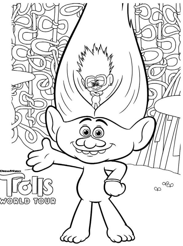 trolls world tour trolls 2 coloring pages  coloring and drawing