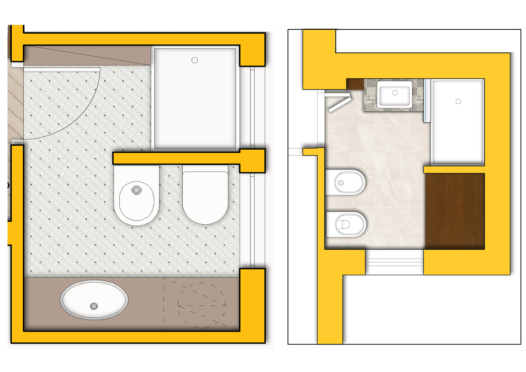 Disposizione Sanitari Bagno Quadrato