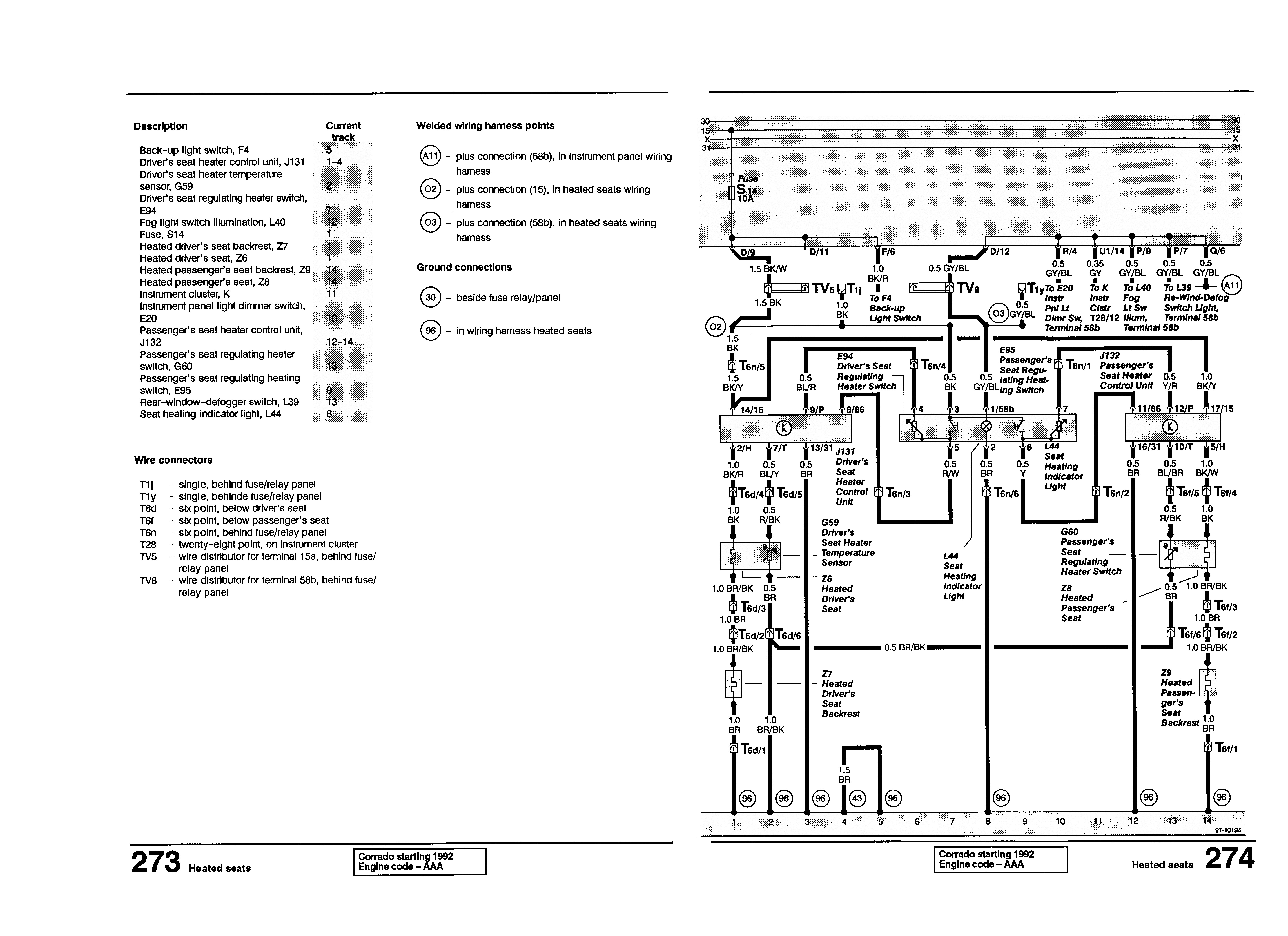 Audi Heated Seat Wiring Diagram