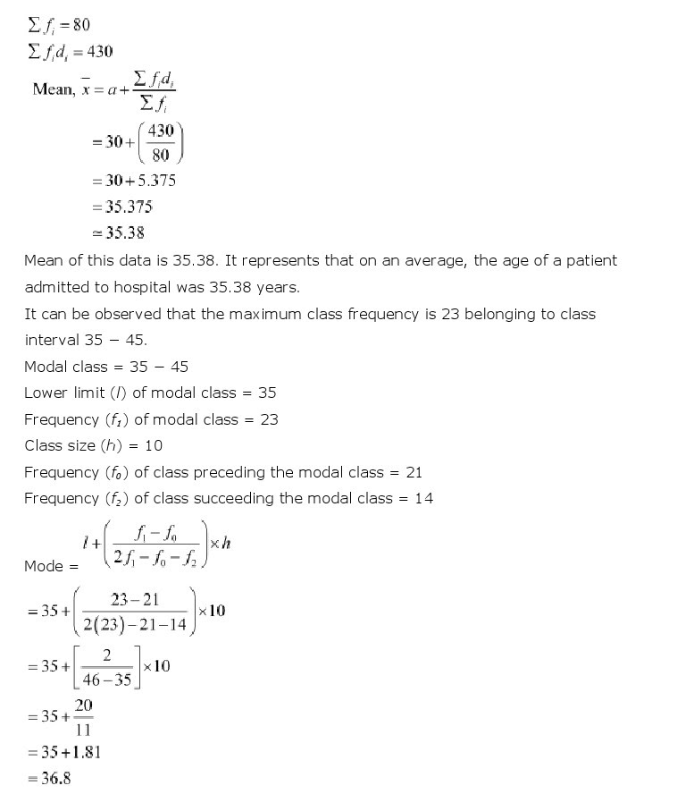NCERT Solutions for Class 10th Maths Chapter 14 - Statistics