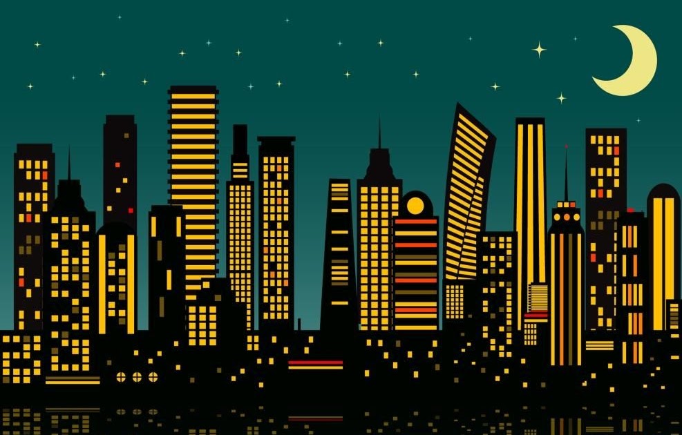 Cartoon City Night Wallpaper - 4K Wallpaper Gallery