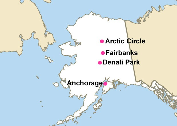 Arctic Circle Map Alaska