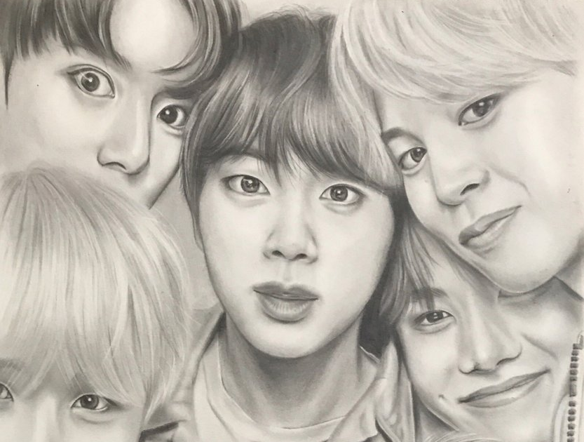 The Best 10 Easy Group Drawings Of Bts Members - leader-opowiadanie