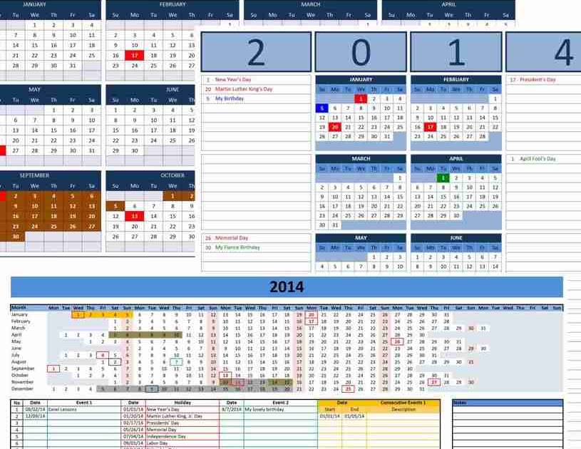 calendar 2018 excel ไทย form